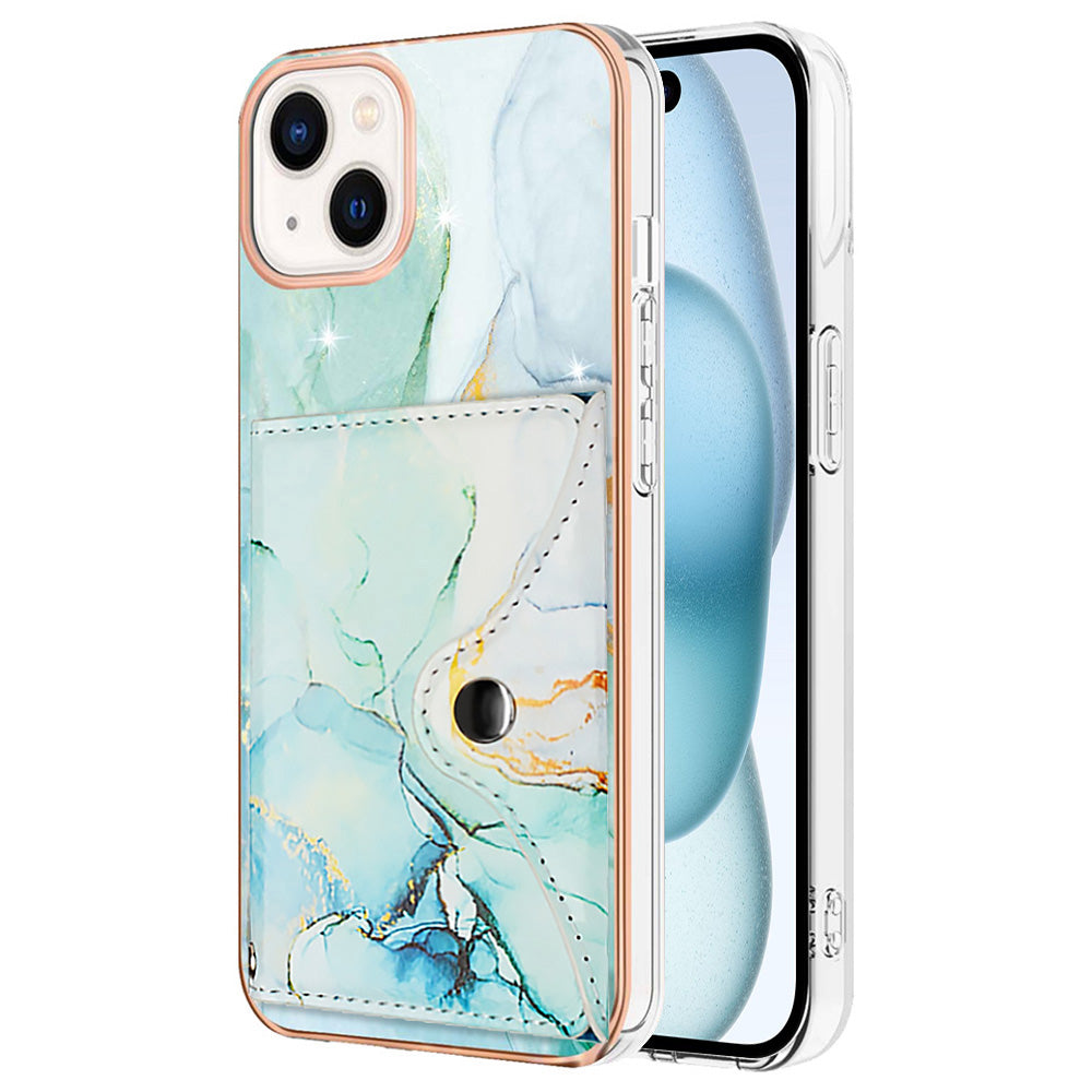 YB Leather Coating Series-9 for iPhone 15 Case IMD Leather+TPU Card Slots Protective Phone Cover YB Leather Coating Series-9 for iPhone 15 Case IMD Leather+TPU Card Slots Protective Phone Cover